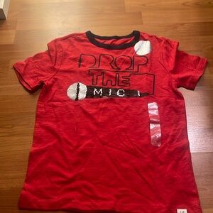 NWT Drop the Mic reversible sequins GAP red and black T shirt size medium
